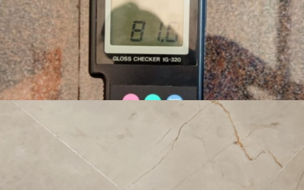 After restoration - polished marble